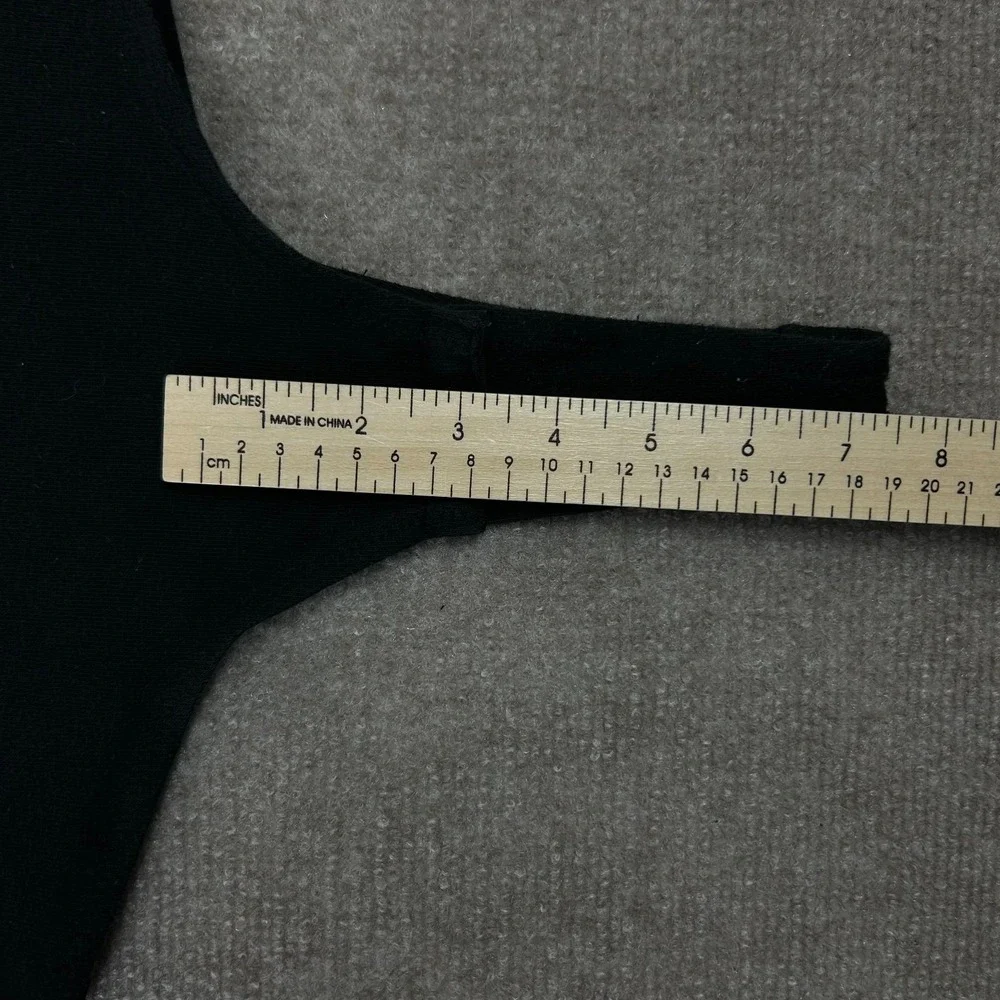 Madewell Bodysuit Womens‎ Medium Black Cotton Stretch Round Neck Short Sleeves
